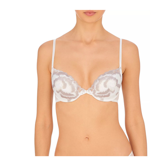 Natori Natorious Demi Contour Underwire Bra Soft White Size 36DD 4568